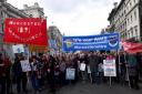 It’s Our NHS Worcestershire (IONHSW) pictured during a demostration in London on Saturday, March 4.