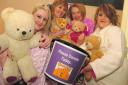SLUMBER PARTY: Ellie Kerans, Emily Harris, Pam Coupe and Shannon Sanders from Ellie’s Salon in Sidemoor held duvet days to raise cash.   Ref: NT06441