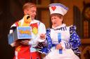 Local favourite Doreen Tipton (right) joins forces with Childrens' TV fave Sooty and Richard Cadell (left) in this year's 'Sleeping Beauty' at the Wolverhampton Grand. photo © Tim Thursfield, Express & Star 2018.