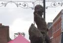 The Dryad and Boar statue on Bromsgrove High Street.