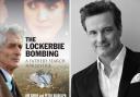 The cover of The Lockerbie Bombing story and actor Colin Firth, right.