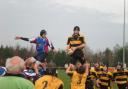 Anton Preece setting up another Droitwich attack from a lineout.