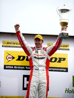 Matt Neal is in pole position in the British Touring Car championship after the second round at Thruxton.