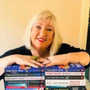 Sue Watson with her novels.
