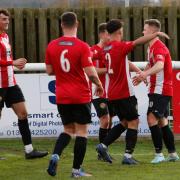 Marching on: Evesham United are into the final four. Pic: Stuart Purfield