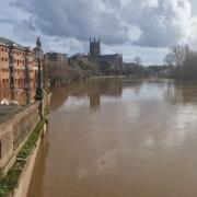 FLOOD: The view from Worcester Bridge