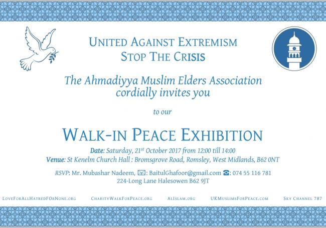 Peace exhibition will be held in Romsley