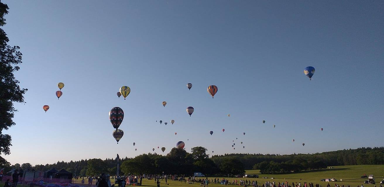 Hot air balloons ascend. Photo: Ian Preece 