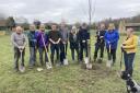 A host of volunteers donned their wellies for a tree-planting event.