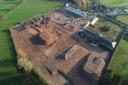 The drone picture showing how work on the former Blue Bird factory site is progressing