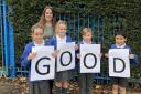 Wychbold First and Nursery School celebrate their 'Good' rating.