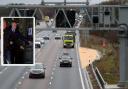 GUILTY: Luke Patridge (inset) was guilty of dangerous driving on the M5 north of Worcester