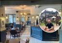 CHANGES: The Crown at Wychbold  (Marston's) on the A38 has been completely transformed by a refurbishment. Inset is general manager Keiran McAteer in the redesigned beer garden