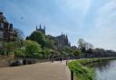 WEATHER: Worcester Cathedral in the sun
