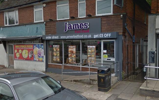 James' Fast Food, New Road, Rubery.