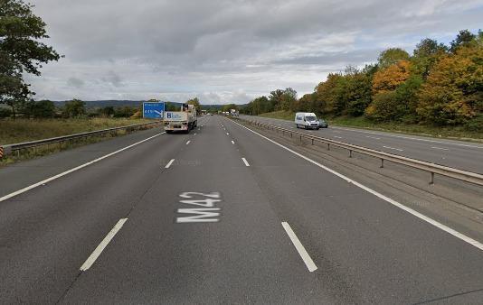 M42 between junction 3 and 2. Picture: Google Maps