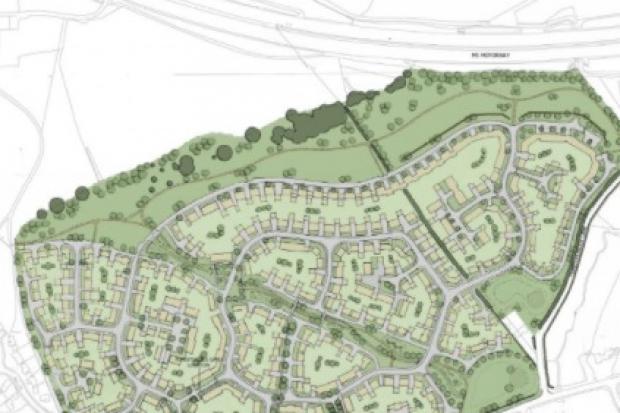 Hundreds of home are set to be built on land off Whitford Road.