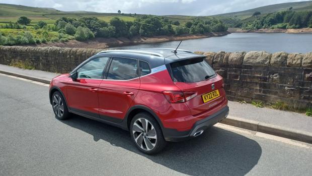 Bromsgrove Advertiser: The SEAT Arona on test in West Yorkshire, pictured next to Digley Reservoir in Kirklees (left) and near Castle Hill, Huddersfield (top left)