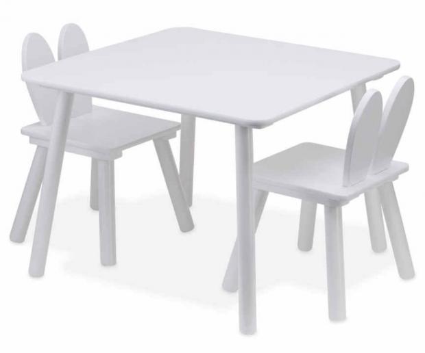 Bromsgrove Advertiser: Kids’ Wooden Table and Chairs Set (Aldi)