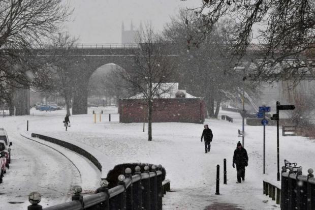 SNOW: A yellow weather warning for snow and ice has been issued for Worcester.