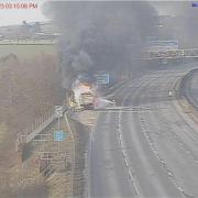 Live updates as lorry fire closes stretch of M5