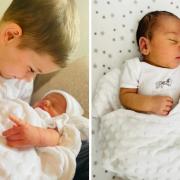 CHILDREN: Oscar Saxelby-Lee with his new brother Jacob Ray Saxelby-Lee