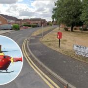 AIR AMBULANCE: The emergency services were called to Thames Drive