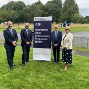 From left to right: Councillor Marc Bayliss, UK’s Road Minister Richard Holden, Councillor Simon Geraghty and Councillor Karen May