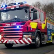 There is a road closure in place following a fire in Bromsgrove