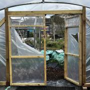 The community polytunnel was slashed