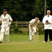 FULL STEAM AHEAD: Adam Rodway probes away at the Bewdley batsmen. Ref: NT05909