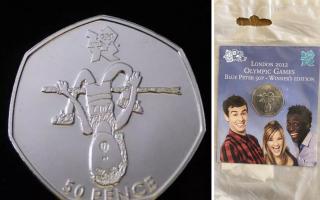 The rare Blue Peter 50p coin sold for £207.27, after attracting eight bids on eBay