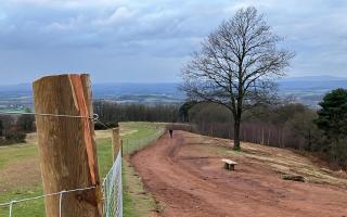 Fencing has been put up at Clent Hills to stop hikers walking on the grassy areas