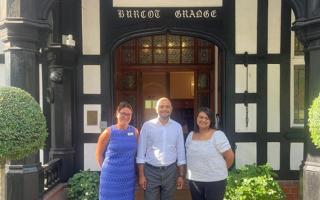 MP Sajid Javid visited the care home on September 9